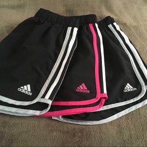 **3 Pack Adidas Black Climalite M10 Running Shorts